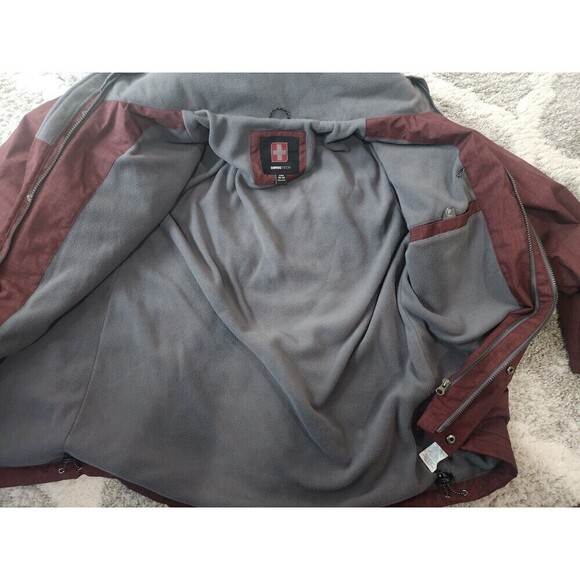 Swiss Tech Men's Coat Peak Technology Small insulated Double Zip + Button Pocket - Picture 6 of 11